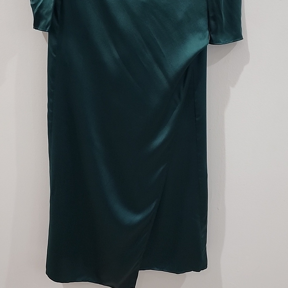 Reformation Cassis Silk Faux Wrap Dress - Picture 3 of 13